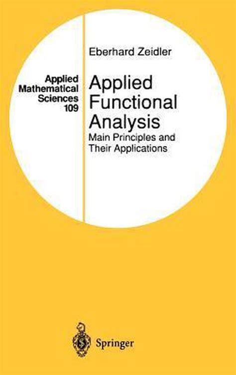 Applied Functional Analysis Main Principles and Their Applications 1st Edition Epub